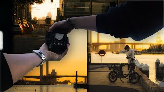 9 Minutes of Relaxing Sunset Street Photography  POV [upl. by Naujid]