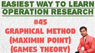 45 Graphical Method of Games Theory Maximin Point in Hindi [upl. by Lorenzo]