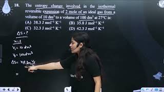 The entropy change involved in the isothermal reversible expansion of 2 mole of an ideal gas fro [upl. by Adran]