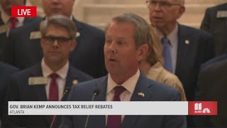 Gov Kemp on Georgia tax rebates  QampA [upl. by Payton]