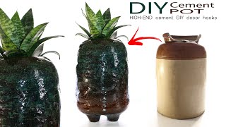 How to make flower pot  Home made pot  cement diy  cement craft ideas  Home decor ideas [upl. by Madelene]