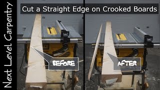 How to Cut a Straight Edge on Crooked Boards [upl. by Eustis]