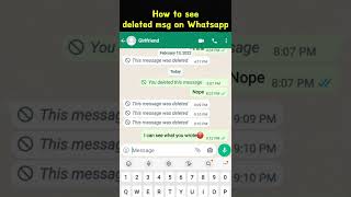 How to Read Deleted Whatsapp Messages  Whatsapp useful tips [upl. by Atenik]