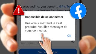 Comment résoudre le problème de connexion impossible sur Facebook [upl. by Anitnahs]