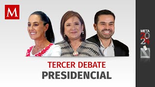 Tercer Debate Presidencial 2024 en México debatepresidencial2024 [upl. by Ahsienor342]