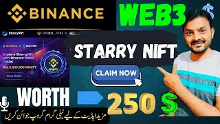 Binance Web3 Starrynift Airdrop Worth 250 Claim Now [upl. by Keily]