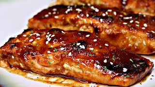 EASY Sweet amp Spicy Teriyaki Salmon [upl. by Gord]