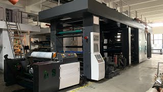 6 colors 250mmin CI flexographic printing press machine with good printing effect finish testing [upl. by Ibbetson]