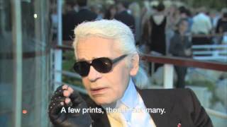 Chanel Cruise 2012 backstage details and Karl Lagerfeld interview [upl. by Enelec885]