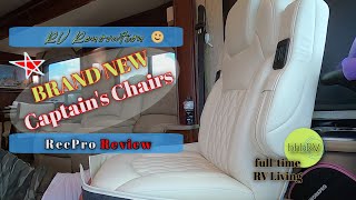 RV Captain Chairs RV Furniture Upgrade with RecPro Reviews of Driver Seat [upl. by Enibas505]