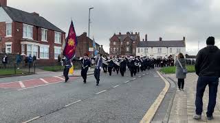 Bedlington Remembrance Day Parade  10th November 2024  Salvation Army Marching Band [upl. by Sharl200]