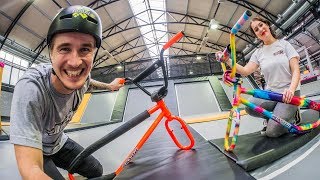 TRAMPOLINE PARK BMX GAME OF BIKE [upl. by Rainger]