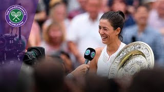 Garbiñe Muguruza Wimbledon 2017 winners interview [upl. by Pirzada970]