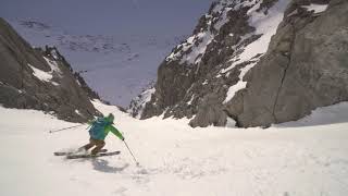 Couloir des Amethystes Argentiere Glacier Chamonix [upl. by Henke]