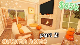 PART 2 Autumn Bloxburg House Build Interior [upl. by Verge]