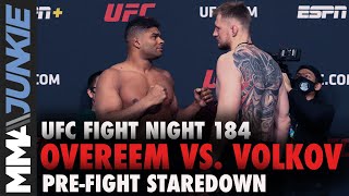 Alistair Overeem vs Alexander Volkov final faceoff  UFC Fight Night 184 [upl. by Perloff]