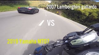 Lamborghini Gallardo VS MT07 Rimutaka Hill [upl. by Macmillan]