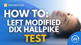 How to Do a Right Modified Dix Hallpike with Pillows Exercise  MedBridge [upl. by Matthaus]