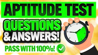 APTITUDE TEST QUESTIONS amp ANSWERS How to PASS an APTITUDE TEST PASS your TEST with 100 [upl. by Gurolinick85]