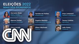 Bolsonaro oficializa a saída de dez ministros  JORNAL DA CNN [upl. by Nino]