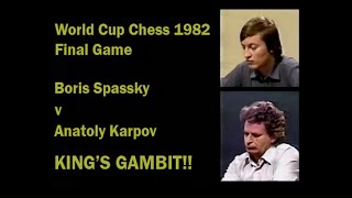 World Cup Chess 1982  GM Boris Spassky v GM Anatoly Karpov [upl. by Vinaya560]