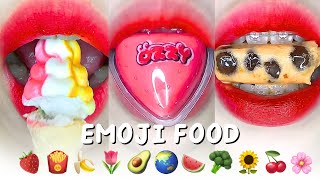 Satisfying ASMR Eating EMOJI FOOD CHALLENGE Mukbang Compilation 먹방 [upl. by Yggam]