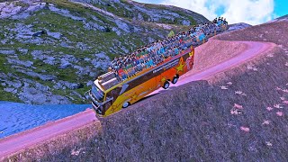 Overloaded bus  the most dangerous road  Euro Truck Simulator 2 [upl. by Gish]