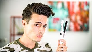 How to Use A Hair Straightener The RIGHT WAY  Mens Hair Tips 2017  Blumaan [upl. by Bubalo560]