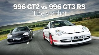 Porsche 996 GT2 vs 996 GT3 RS  The verdict [upl. by Jariv]