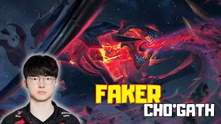 T1 Faker ChoGath  MID  x Azir  MID   KR Challenger Patch 1417 leagueoflegends faker [upl. by Suiluj]