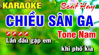 Karaoke Chiều Sân Ga Tone Nam Nhạc Sống Beat Hay Hoài Phong Organ [upl. by Salomo460]