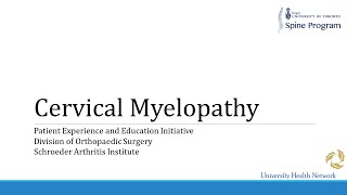 Cervical Myelopathy [upl. by Azilef]