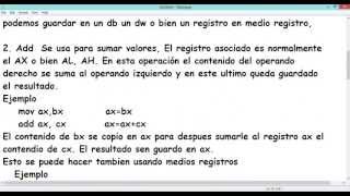 Operaciones Aritméticas con Ensamblador [upl. by Renate]