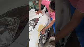 Car Fender Painting White carcare7896 carpainting shorts [upl. by Hanyaz]