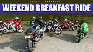 WEEKEND BREAKFAST RIDE  SUPERBIKES  Sandeep Nadimpalli  Telugu [upl. by Clarice]