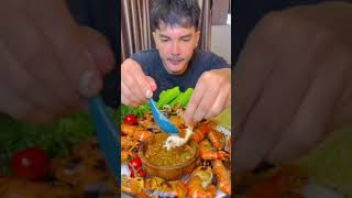 Eating mukbang thai irich food eatshow mukbang eatigshowthaifood [upl. by Enawyd]