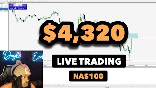 Live Trading NAS100 4320 In TwentyFive Minutes Using Supply amp Demand Strategy FOREX [upl. by Blatt]