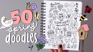 50 Spring Inspired Doodles for When You Don’t Know What to Draw [upl. by Dranoc107]