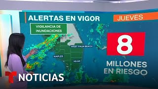 Prevén que las lluvias en Florida se extiendan durante todo el fin de semana  Noticias Telemundo [upl. by Einot]