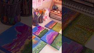 Varnishing my Paintings🩷 acrylicpaiting art foryou painting acrylicpainting shortsvideo [upl. by Wanids]