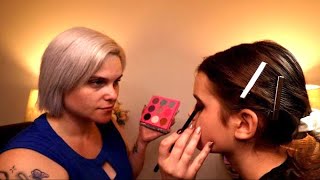 ASMR Real Person Mom amp daughter Make Up Application [upl. by Ajroj]