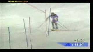 Deborah Compagnoni vince lo Slalom Mondiale a Sestriere 1997 [upl. by Mortensen]