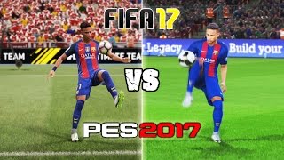 FIFA 17 vs PES 17 Skill Moves [upl. by Ailemap462]