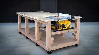 DIY Table Saw WORKBENCH Dewalt 7491 [upl. by Kelwin]