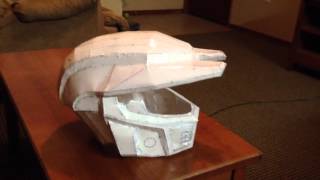 REAL LIFE Halo 4 Mark V Helmet Update 1 [upl. by Elimay]