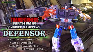 DEFENSOR  TRANSFORMERS EARTH WARS  COMBINER GAMEPLAY [upl. by Lyons]