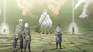 Hagoromo summons all Kage of all generations Sasuke used the Rinnegan to control Kurama [upl. by Grantland]