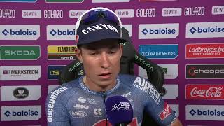 Jasper Philipsens postrace interview after winning the third stage of Baloise Belgium Tour [upl. by Nyra189]