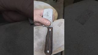 Sanding and oiling a wooden knife handle [upl. by Frager993]