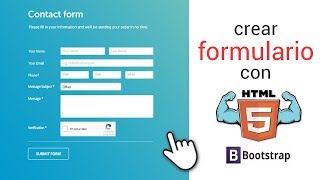 Cómo hacer un formulario HTML5 utilizando Bootstrap en 5 minutos [upl. by Dillon134]